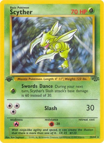 Scyther (26) Jungle Pokemon card