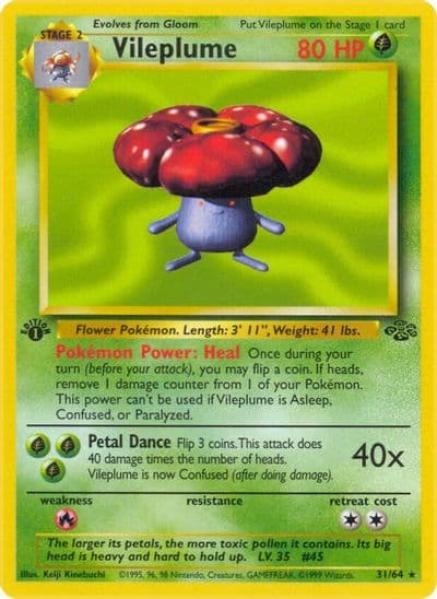 Vileplume (31) Jungle Pokemon card