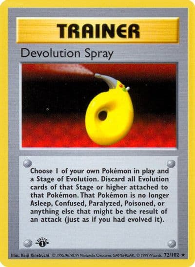 Devolution Spray Base Set Pokemon card
