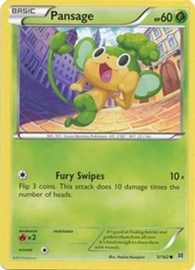 Pansage XY - BREAKthrough Pokemon card