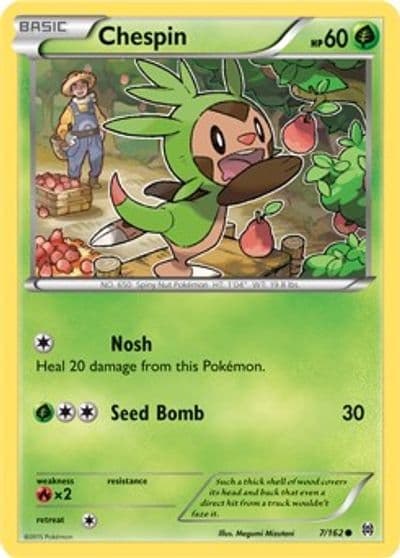 Chespin (7) XY - BREAKthrough Pokemon card