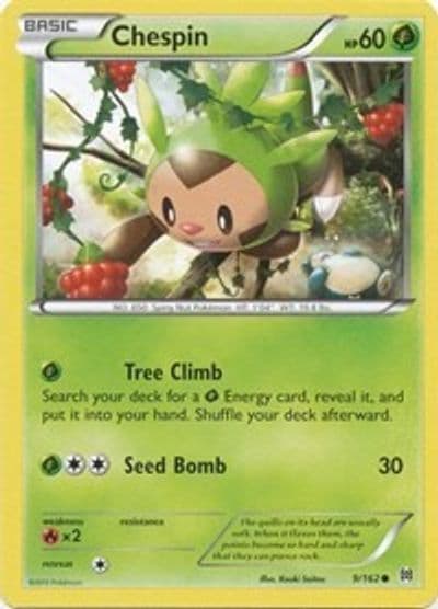 Chespin (9) XY - BREAKthrough Pokemon card