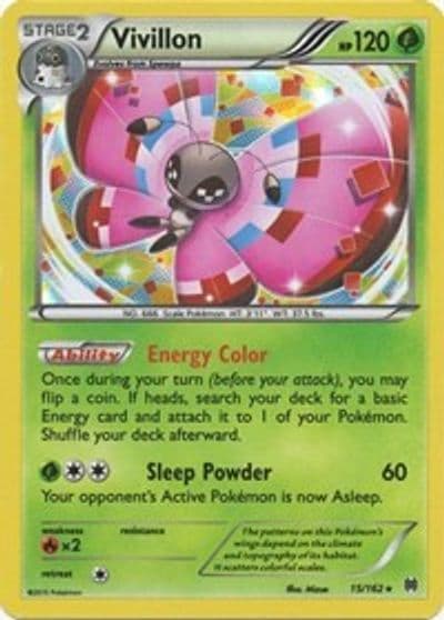 Vivillon XY - BREAKthrough Pokemon card