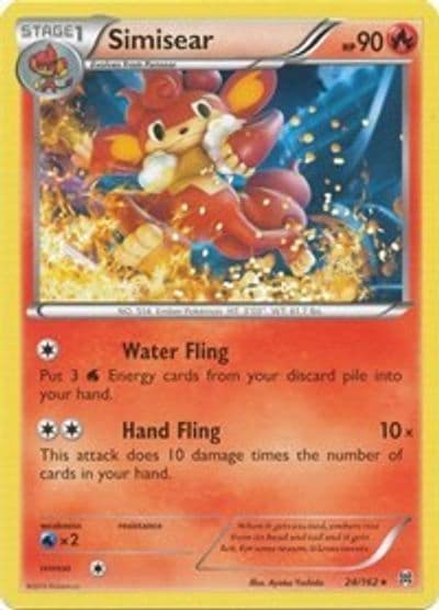 Simisear XY - BREAKthrough Pokemon card