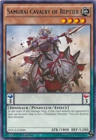 Samurai Cavalry of Reptier Dimension of Chaos Yu-Gi-Oh! card