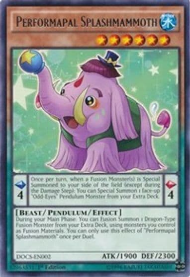 Performapal Splashmammoth Dimension of Chaos Yu-Gi-Oh! card