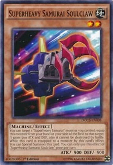 Superheavy Samurai Soulclaw Dimension of Chaos Yu-Gi-Oh! card