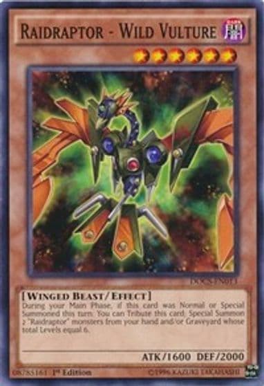Raidraptor Wild Vulture Dimension of Chaos Yu-Gi-Oh! card
