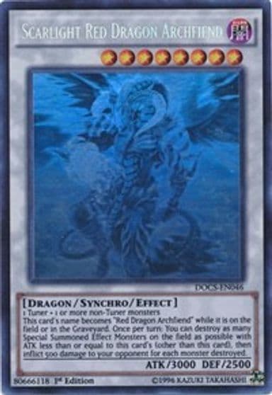 Scarlight Red Dragon Archfiend Ghost Rare Dimension of Chaos Yu-Gi-Oh! card