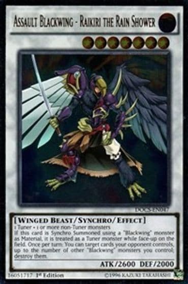 Assault Blackwing Raikiri the Rain Shower UTR Dimension of Chaos Yu-Gi-Oh! card