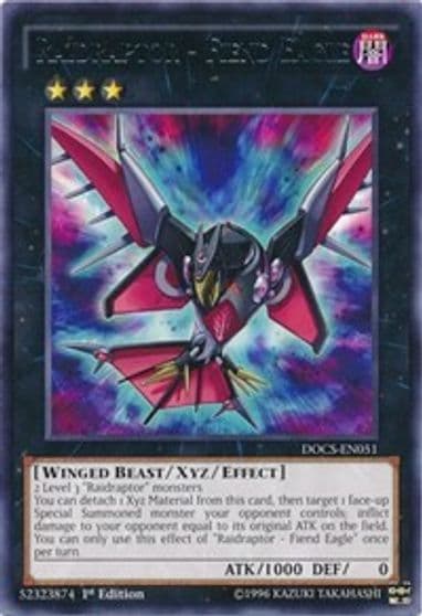 Raidraptor Fiend Eagle Dimension of Chaos Yu-Gi-Oh! card