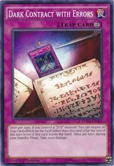 Dark Contract with Errors Dimension of Chaos Yu-Gi-Oh! card