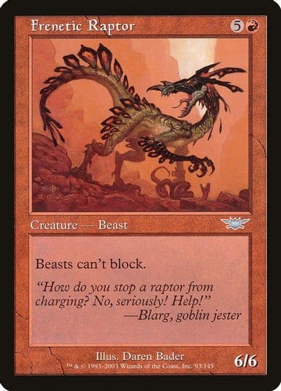 Frenetic Raptor Legions Magic card