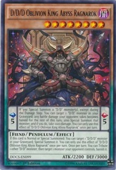 D D D Oblivion King Abyss Ragnarok Dimension of Chaos Yu-Gi-Oh! card