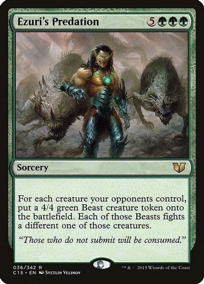 Ezuris Predation Commander 2015 Magic card