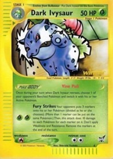 Dark Ivysaur - 6 [Winner] Best of Promos Pokemon card