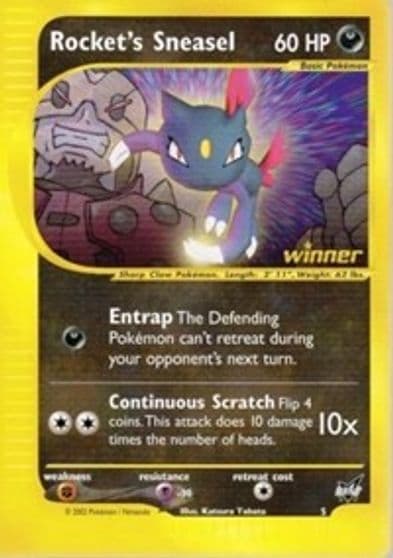 Rocket's Sneasel - 5 [Winner] Best of Promos Pokemon card