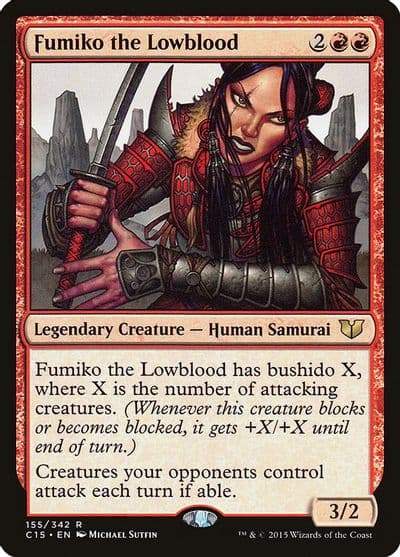 Fumiko the Lowblood Commander 2015 Magic card