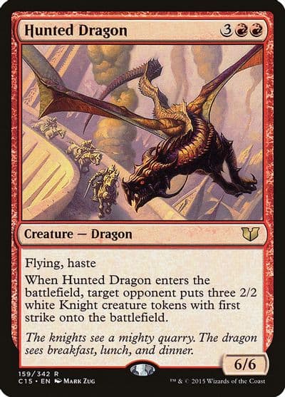 Hunted Dragon Commander 2015 Magic card
