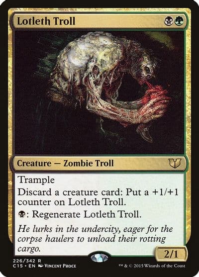 Lotleth Troll Commander 2015 Magic card