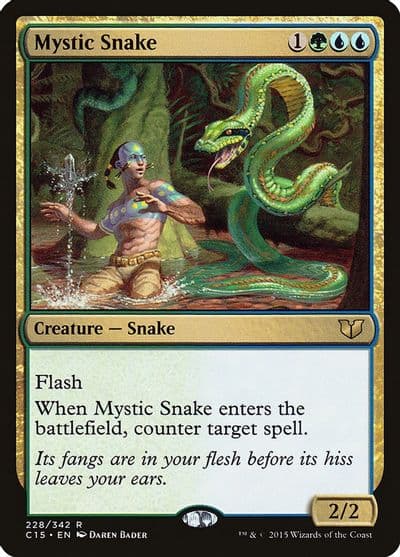 Mystic Snake Commander 2015 Magic card