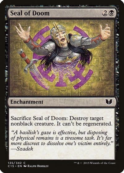 Seal of Doom Commander 2015 Magic card