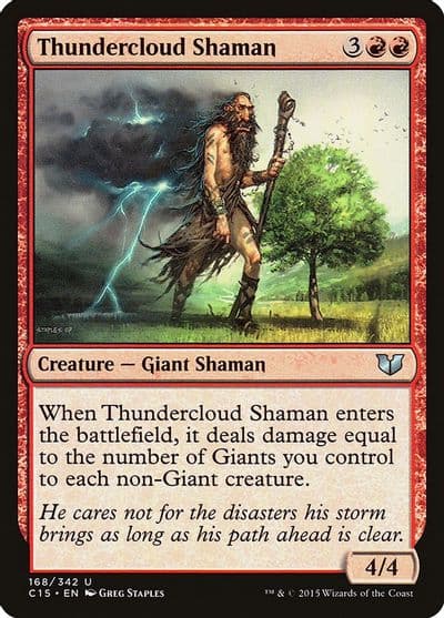 Thundercloud Shaman Commander 2015 Magic card