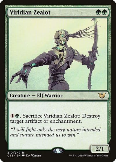 Viridian Zealot Commander 2015 Magic card