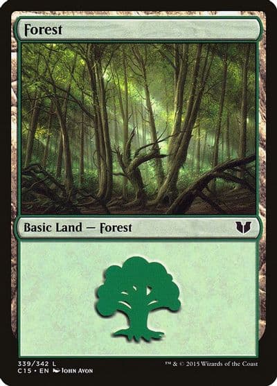 Forest 339 Commander 2015 Magic card