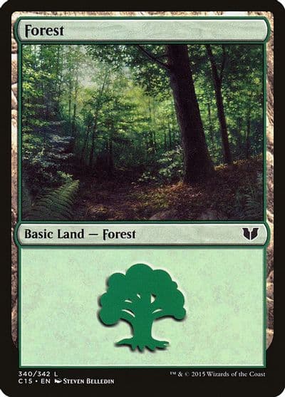 Forest 340 Commander 2015 Magic card