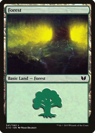 Forest 341 Commander 2015 Magic card