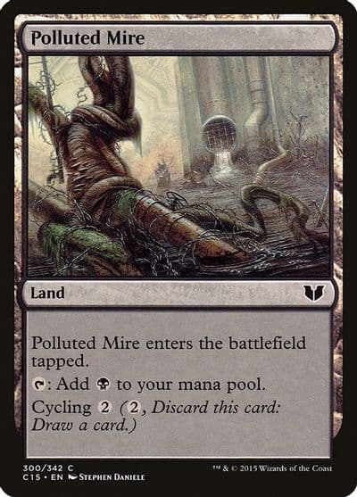 Polluted Mire Commander 2015 Magic card