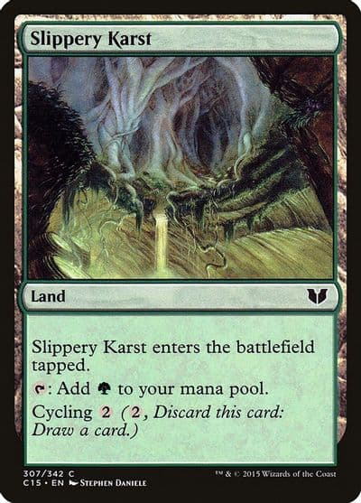 Slippery Karst Commander 2015 Magic card