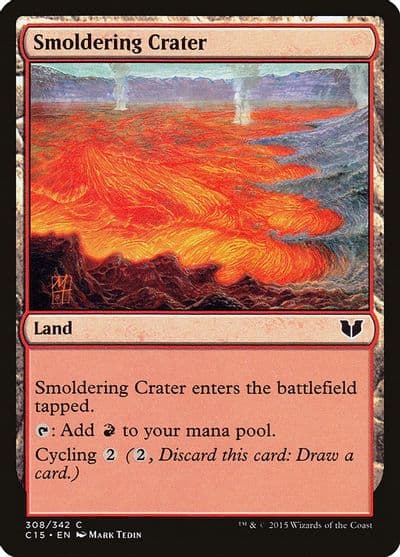 Smoldering Crater Commander 2015 Magic card