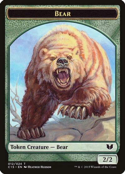 Bear Spider Double Sided Token Commander 2015 Magic card