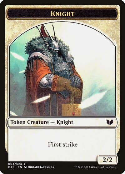 Knight First Strike Elemental Shaman Double Sided Token Commander 2015 Magic card