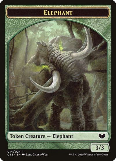 Elephant Saproling Double Sided Token Commander 2015 Magic card