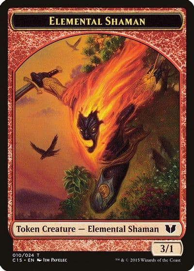 Elemental Shaman Shapeshifter Double Sided Token Commander 2015 Magic card