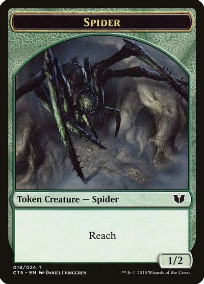 Spider Wolf Double Sided Token Commander 2015 Magic card