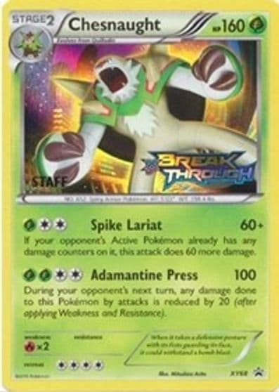 Chesnaught - XY68 (Prerelease [Staff] XY Promos Pokemon card
