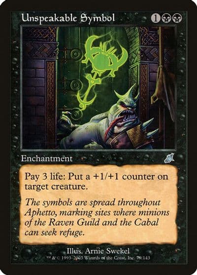 Unspeakable Symbol Scourge Magic card