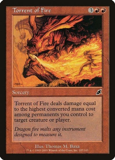 Torrent of Fire Scourge Magic card