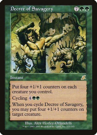 Decree of Savagery Scourge Magic card