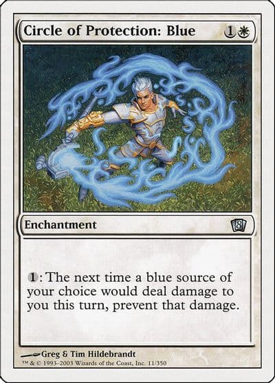 Circle of Protection Blue 8th Edition Magic card