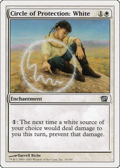Circle of Protection White 8th Edition Magic card