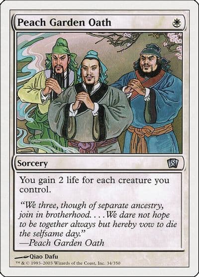 Peach Garden Oath 8th Edition Magic card