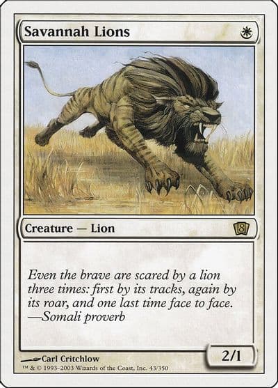 Savannah Lions 8th Edition Magic card