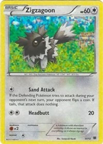 Zigzagoon McDonald's Promos 2015 Pokemon card