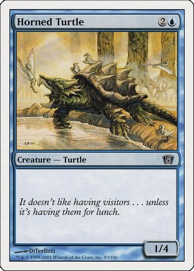 Horned Turtle 8th Edition Magic card