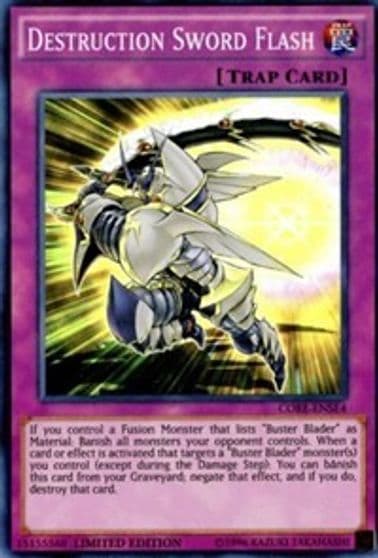 Destruction Sword Flash Clash of Rebellions Yu-Gi-Oh! card